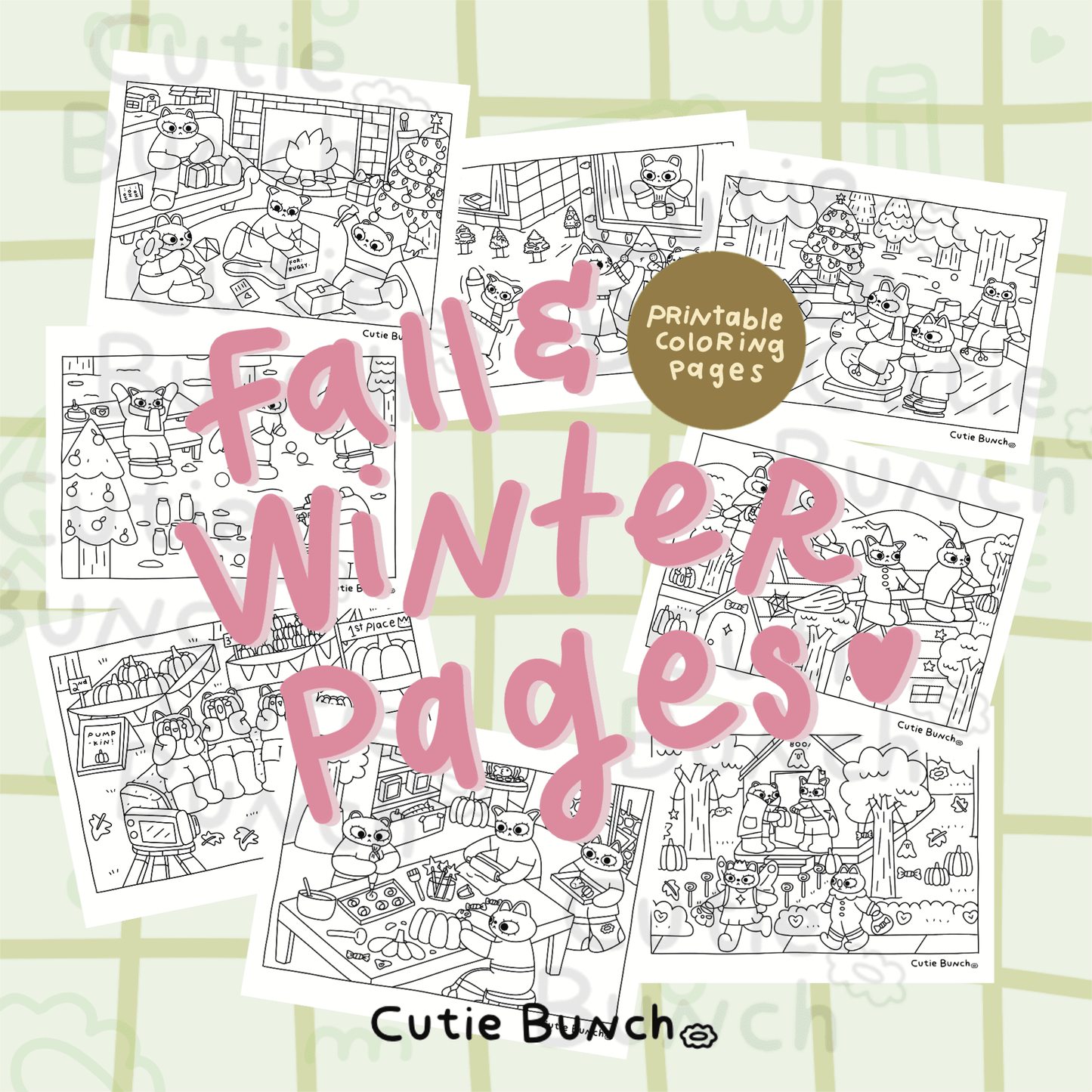 Printable Pages ✿ Fall-Winter Season