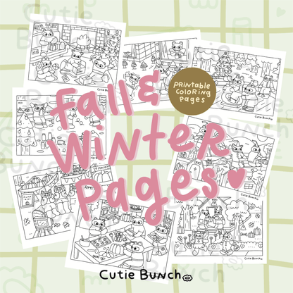 Printable Pages ✿ Fall-Winter Season