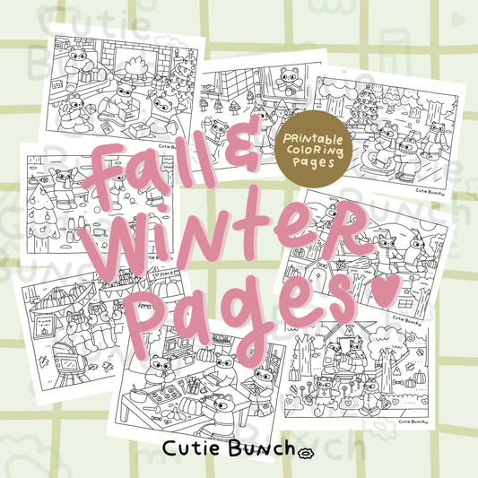 Printable Pages ✿ Fall-Winter Season