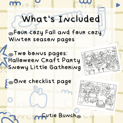 Printable Pages ✿ Fall-Winter Season